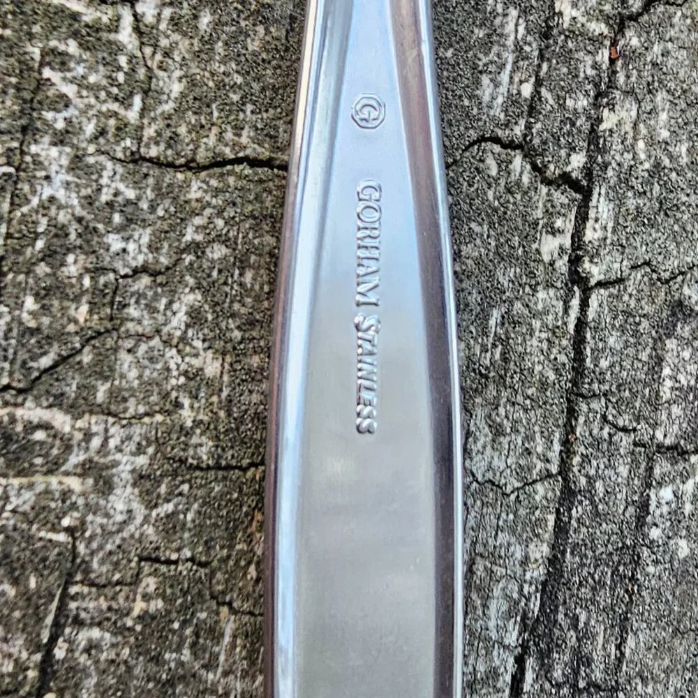 Gorham stainless steel vintage cold meat serving fork poss Fabrique pattern 1967
